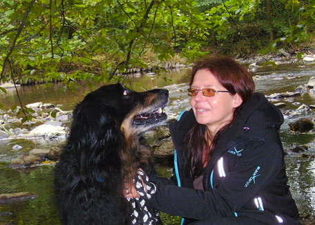 Zusammen mit Hund 